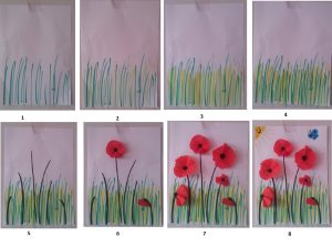 how to make poppy spring craft idea for kids