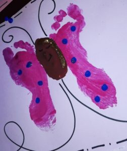 spring themed foot print butterfly craft ideas for toddlers