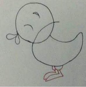 4-easy chick drawing