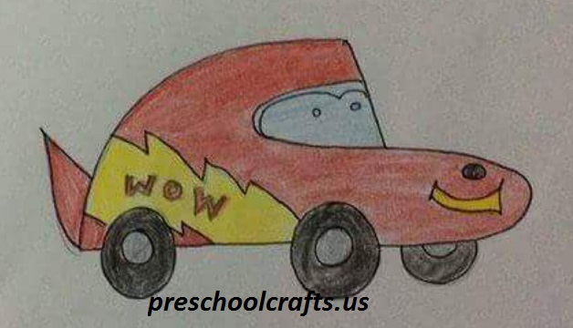 Easy Car Picture Drawing