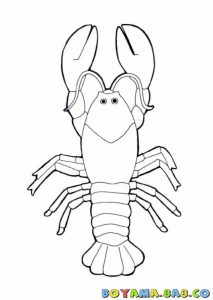 Free printable lobster coloring page for preschool