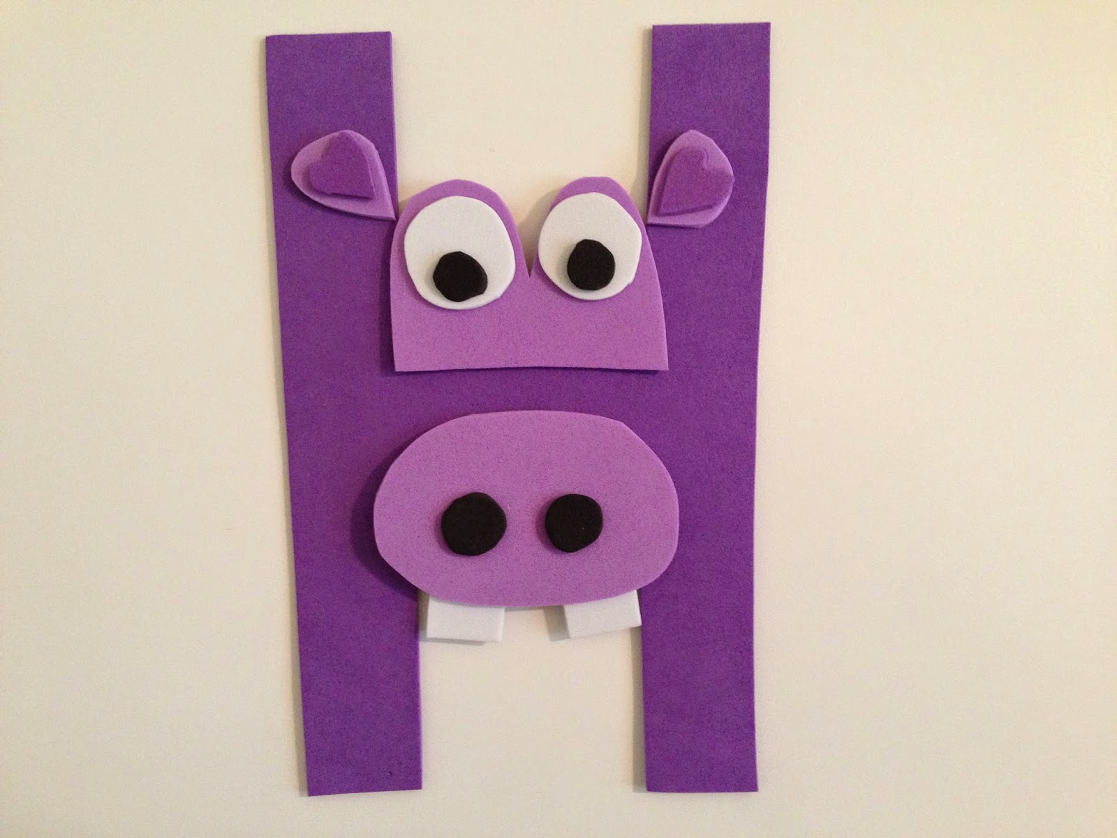 Hippo craft for teach letter h
