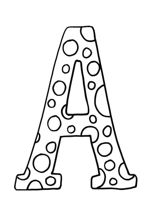 Letter A Coloring Pages - Preschool and Kindergarten