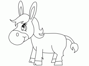 Donkey Coloring Pages for Children