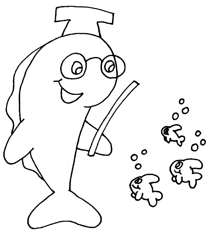 Fish Coloring Pages for Preschool