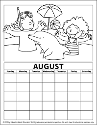 august coloring pages
