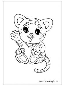 baby tiger coloring pages
