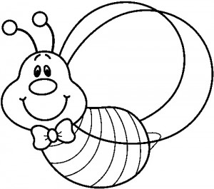 bee coloring page 3