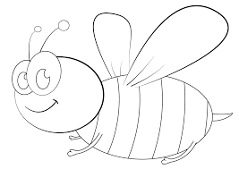bee coloring page 4