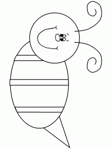 bee coloring page 5