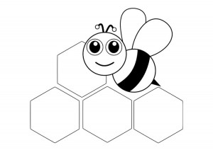 bee coloring page 8