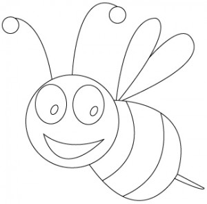 bee coloring pages 2