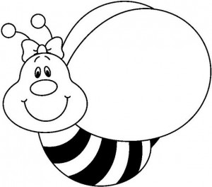bee coloring pages for kids 6