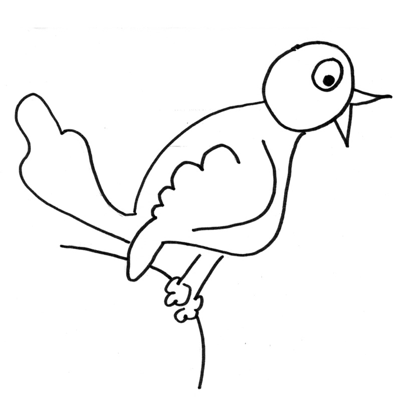 Bird Coloring Pages For Kids - Preschool and Kindergarten