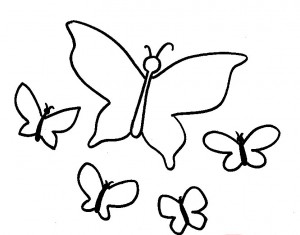 butterflys coloring page
