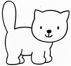 cats coloring page for children