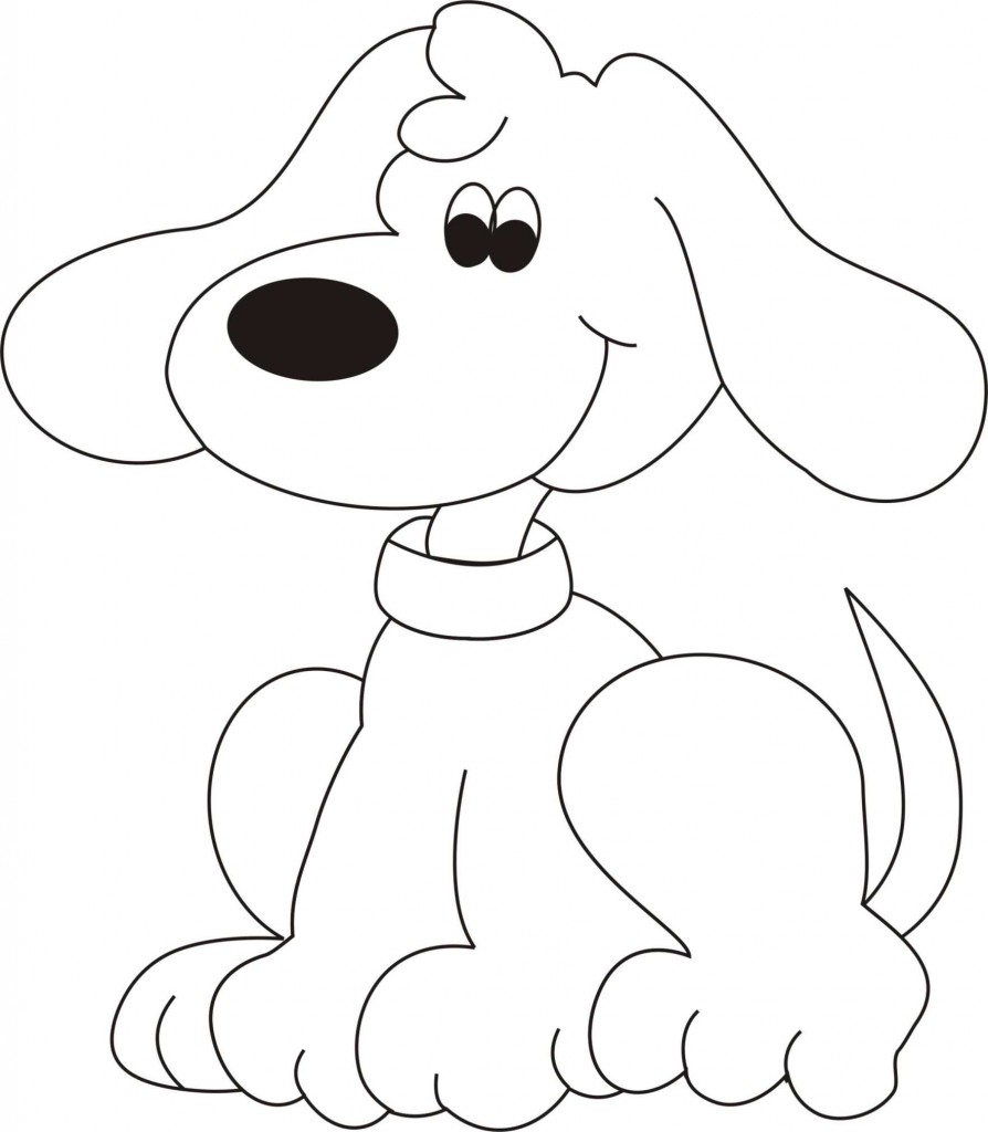 dog coloring pages 4 894x1024 - Kindergarten Coloring Page