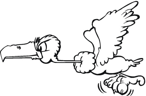 flying-buzzard-coloring-page