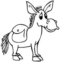 free-animals- Donkey -printable-coloring-pages-for-preschool