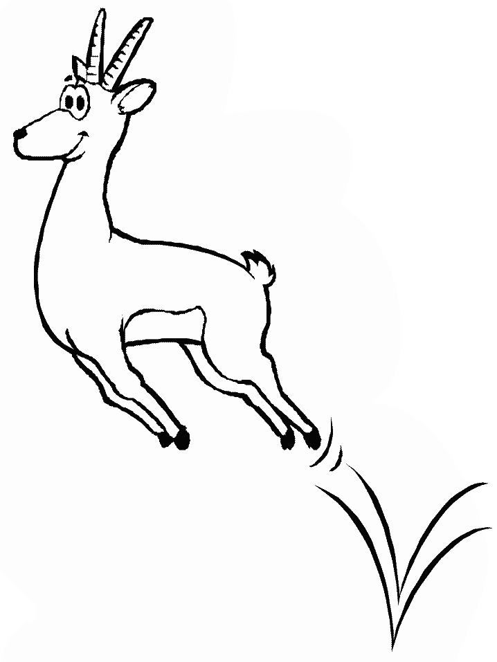 free-animals-Gazelle-coloring-pages-for-preschool