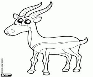 free-animals- Gazelle -printable-coloring-pages-for-preschool