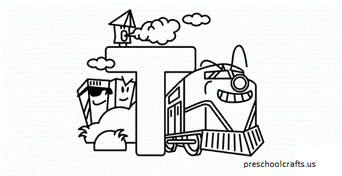 Letter T Coloring Pages For Kids