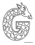 Letter G Coloring Pages