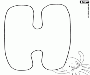 free letter h printable coloring pages-for preschool