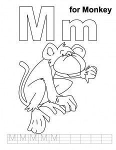 free-letter m coloring pages for preschool