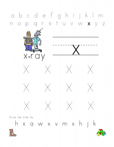 free letter x worksheets for preschool