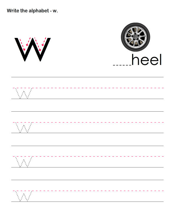letter w worksheets for kindergarten preschool and kindergarten
