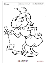 free printable Ant coloring pages for preschool
