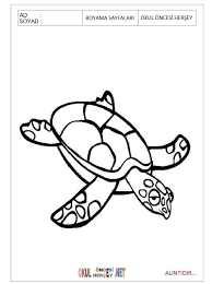 free printable Turtle coloring pages for preschool