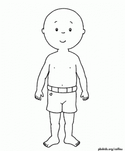 human body coloring pages caillou