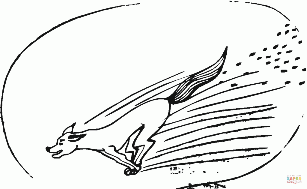 jackal-runs-fast-coloring-page