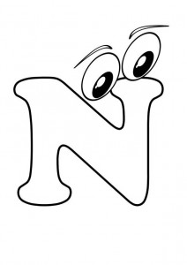 letter n coloring pages-for preschool
