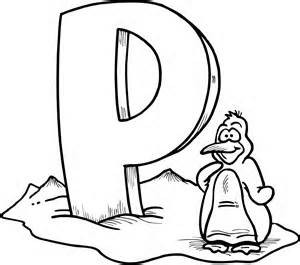 letter p coloring pages, penguen