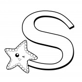 letter s stars coloring pages