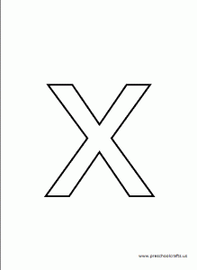 Letter X Coloring Pages For Kids - Preschool and Kindergarten