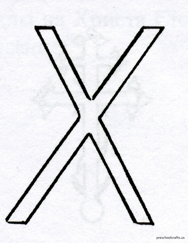 letter x coloring pages for kids preschool and kindergarten