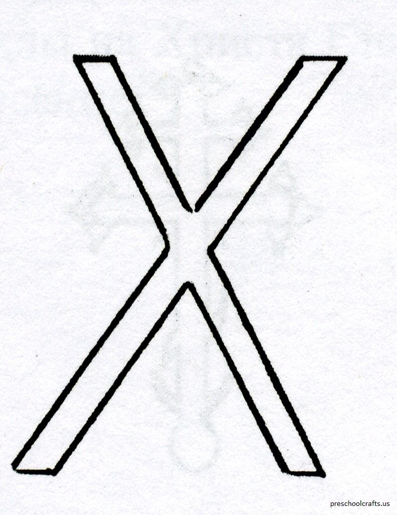 letter x coloring pages for kids preschool and kindergarten