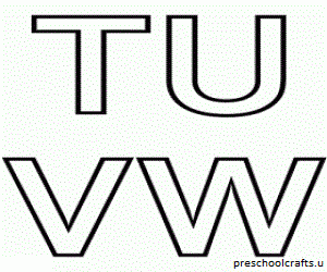 letters-t-u-v-w coloring pages