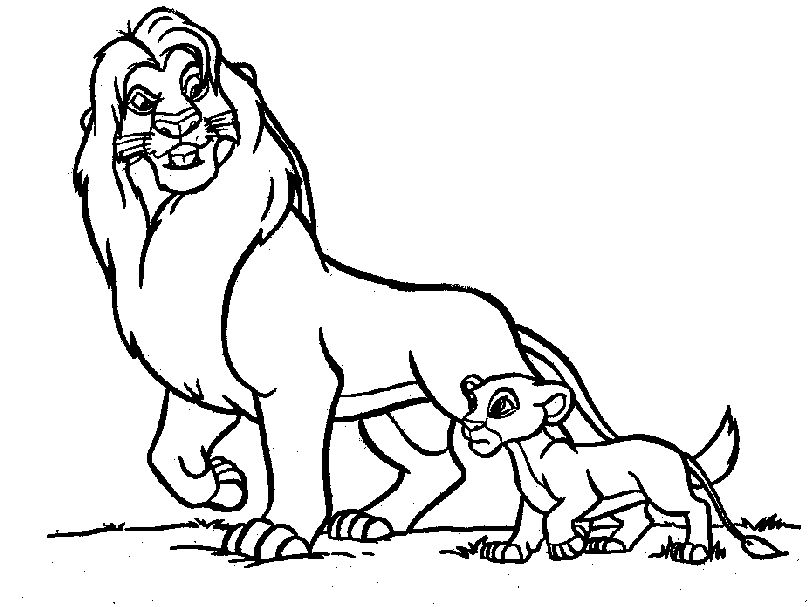 lion king colouring pages