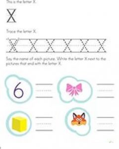 preschool letter x worksheets