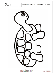 printable Turtle coloring pages for preschool