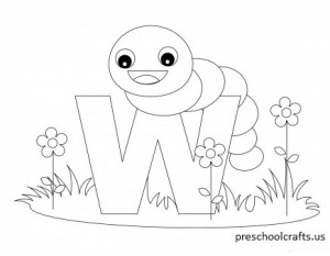 printable animal alphabet coloring pages letter w