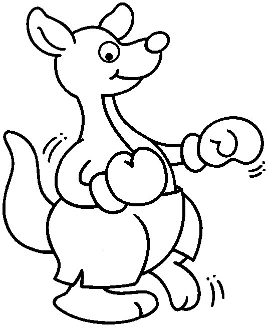 Kangaroo Coloring Pages for Kids