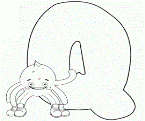 q coloring pages for preschool,