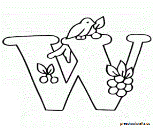 Letter W Coloring Pages For Kids