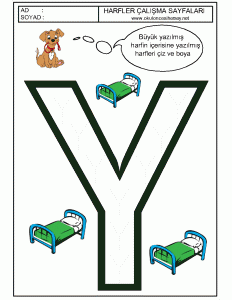 y letter coloring pages